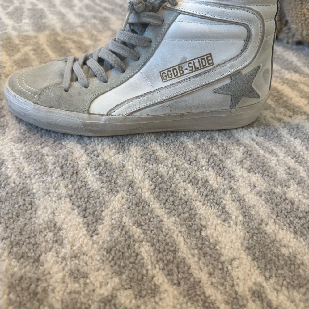 Golden Goose Slide Sneakers - Gray and White